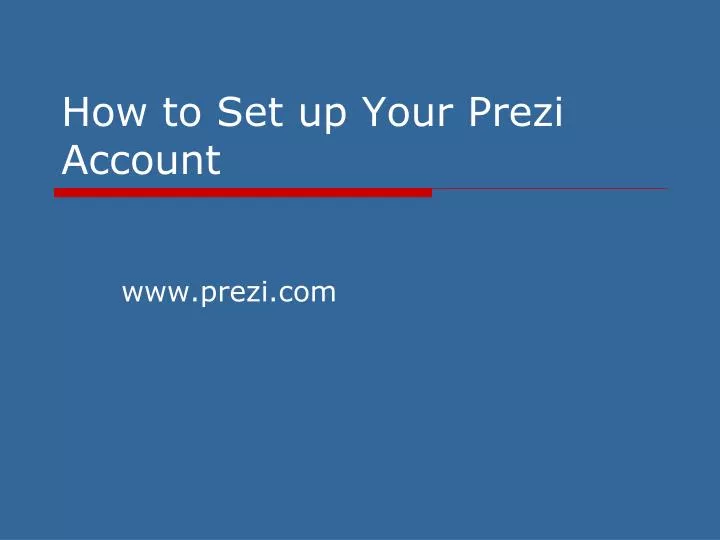 how to set up your prezi account
