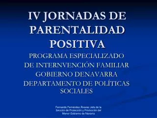 iv jornadas de parentalidad positiva