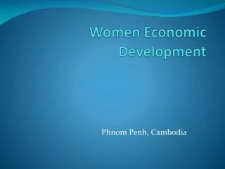 Women Economic Development