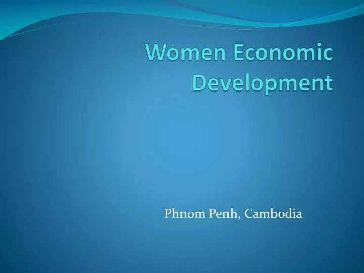women economic development