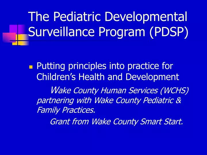the pediatric developmental surveillance program pdsp