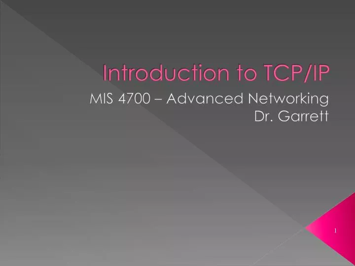 introduction to tcp ip