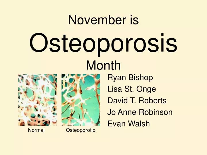 november is osteoporosis month