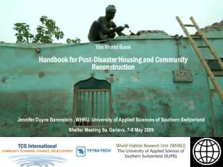 The World Bank Handbook for Post-Disaster Housing and Community Reconstruction
