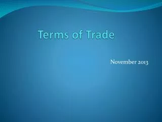 Terms of Trade