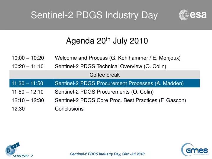sentinel 2 pdgs industry day