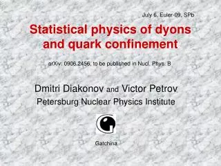 Statistical physics of dyons and quark confinement