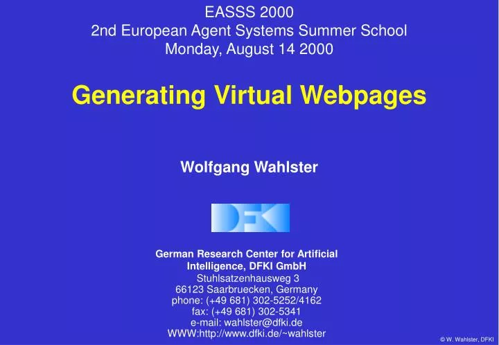 generating virtual webpages