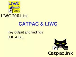 CATPAC &amp; LIWC