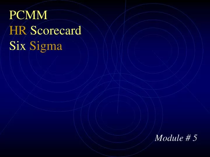 pcmm hr scorecard six sigma