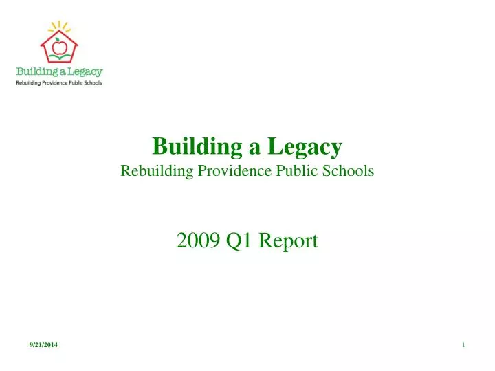 building a legacy rebuilding providence public schools