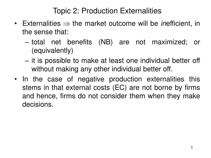 topic 2 production externalities