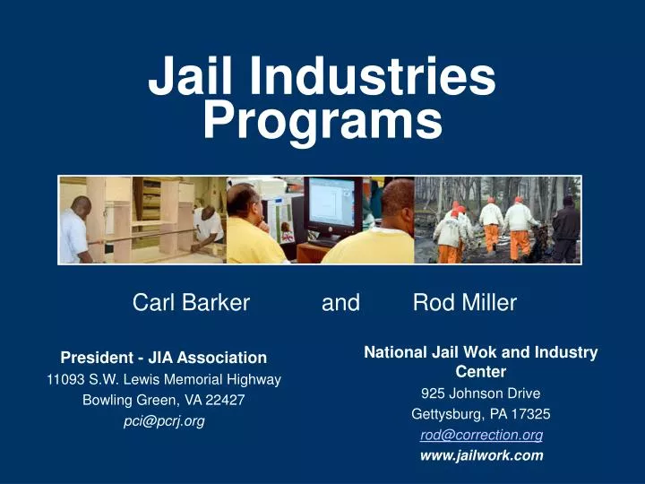 jail industries programs