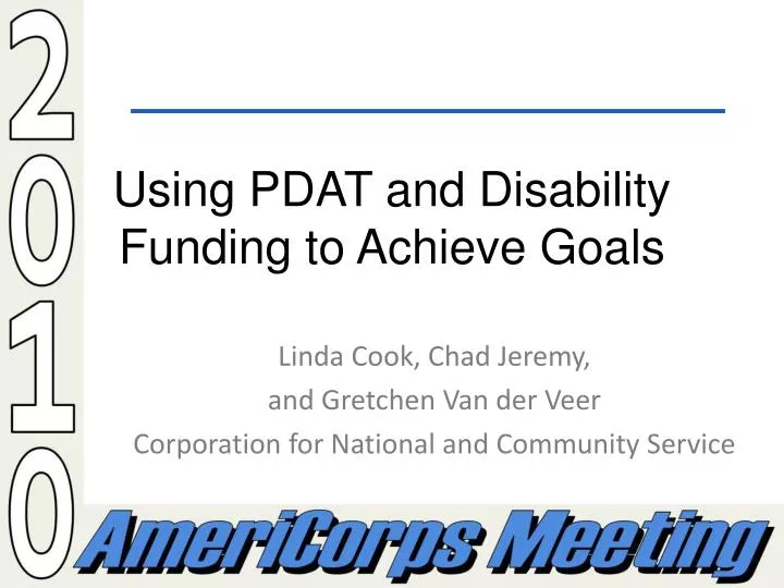 using pdat and disability funding to achieve goals