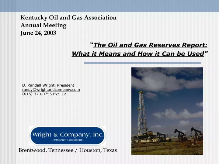 kentucky oil and gas association annual meeting june 24 2003