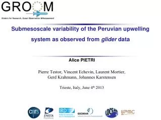Submesoscale variability of the Peruvian upwelling system as observed from glider data