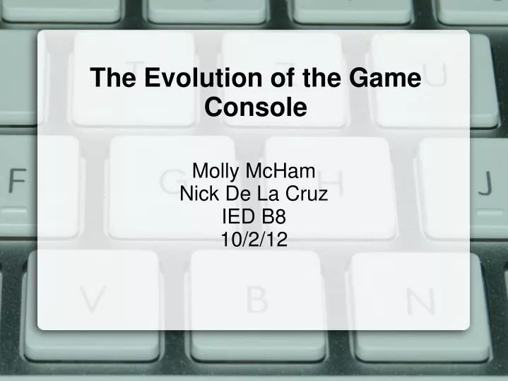 the evolution of the game console