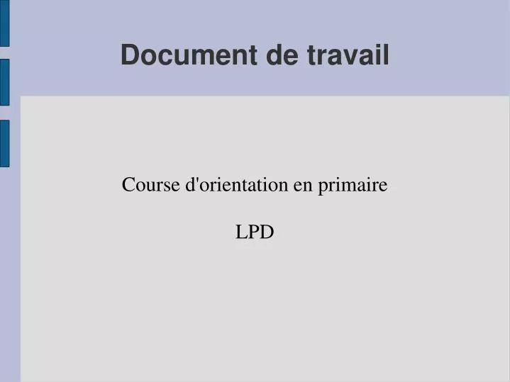 course d orientation en primaire lpd