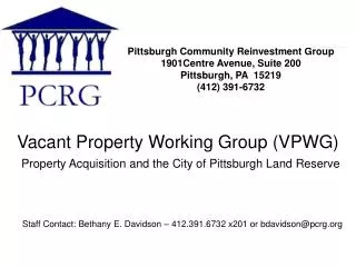 Vacant Property Working Group (VPWG)