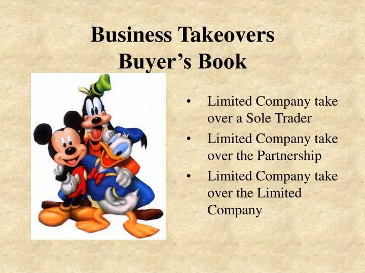 business takeovers buyer s book