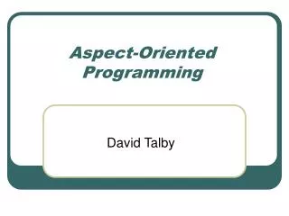 Aspect-Oriented Programming