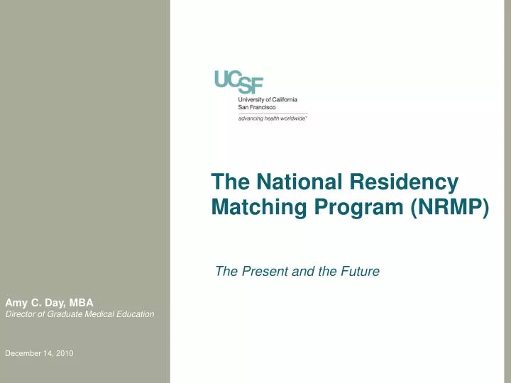 the national residency matching program nrmp