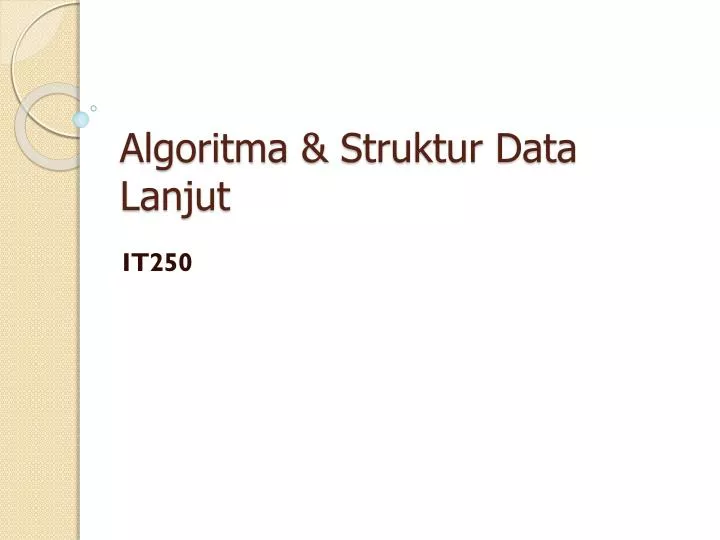 algoritma struktur data lanjut