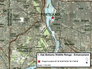 1. Oak Bottoms Wildlife Refuge - Enhancement Scale 1:100,000