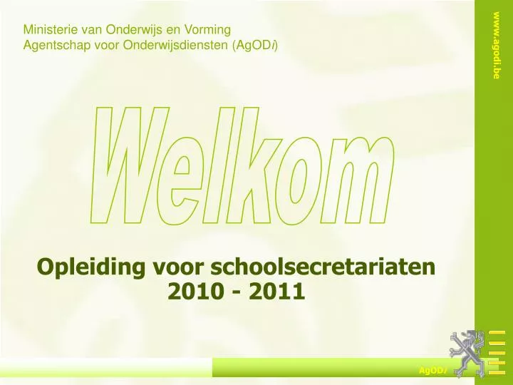 opleiding voor schoolsecretariaten 2010 2011