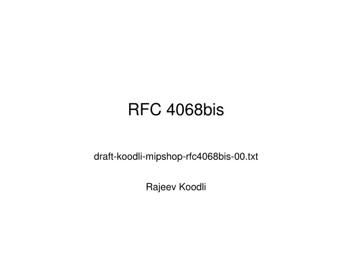 rfc 4068bis