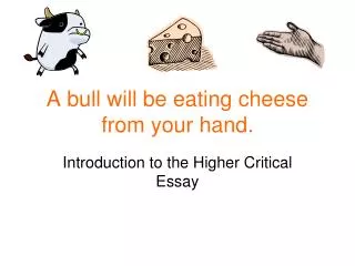 A bull will be eating cheese from your hand.