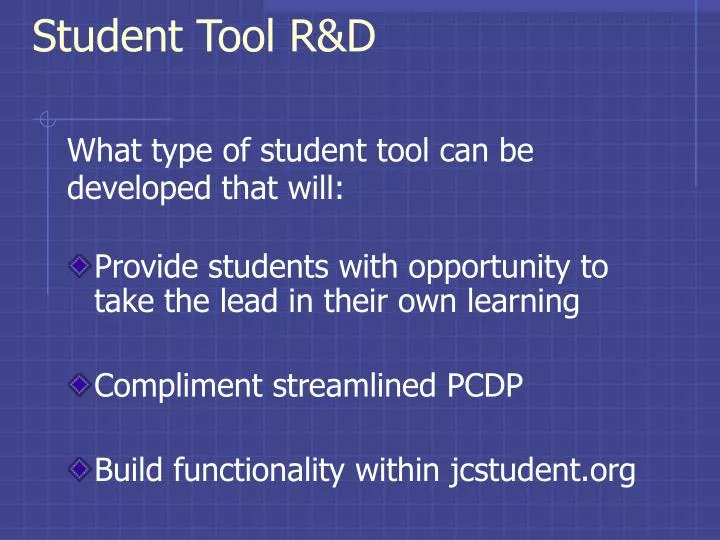 student tool r d