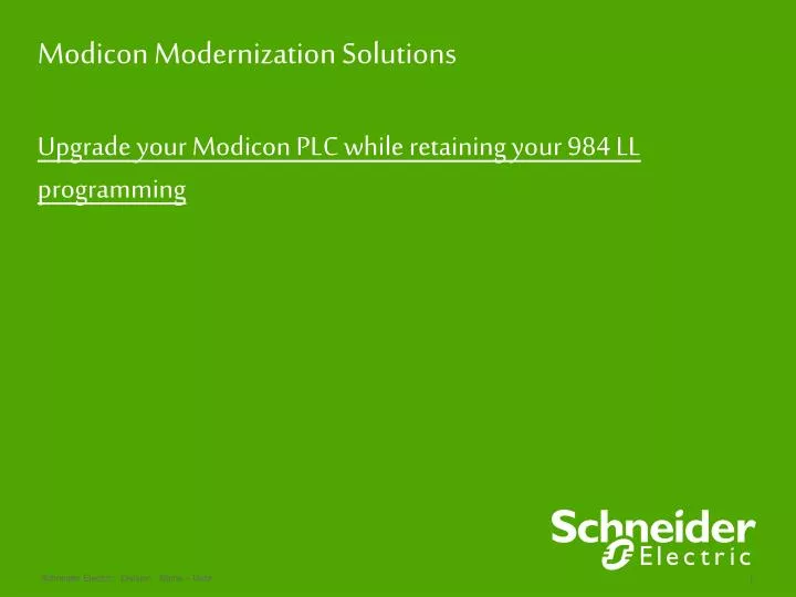 modicon modernization solutions