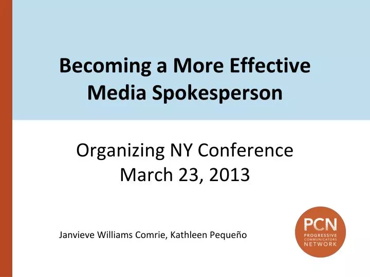 becoming a more effective media spokesperson