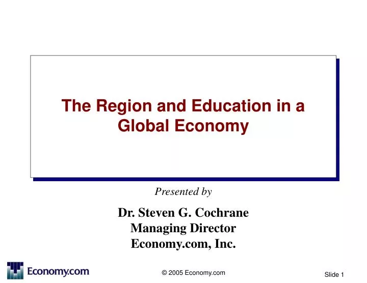 the region and education in a global economy