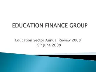 EDUCATION FINANCE GROUP