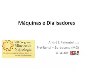 m quinas e dialisadores