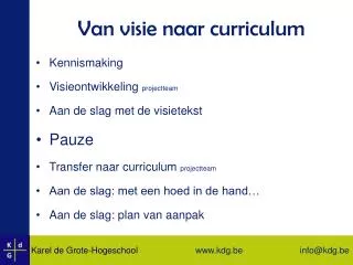 van visie naar curriculum