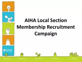 AIHA Local Section Membership Recruitment Campaign