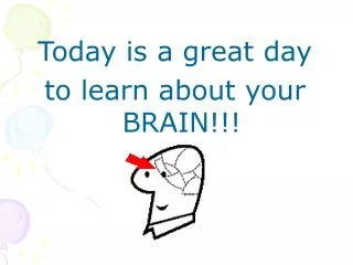 Today is a great day to learn about your BRAIN!!!