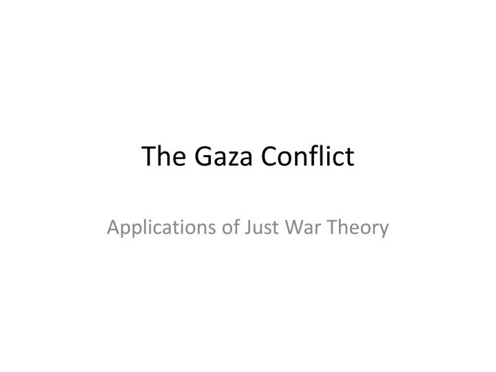 the gaza conflict