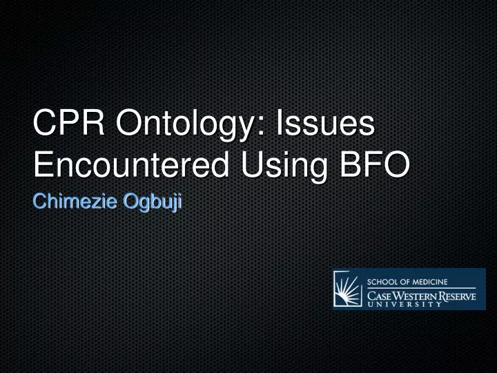 cpr ontology issues encountered using bfo