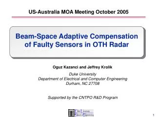 US-Australia MOA Meeting October 2005