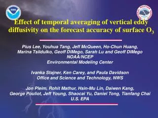 Effect of temporal averaging of vertical eddy diffusivity on the forecast accuracy of surface O 3