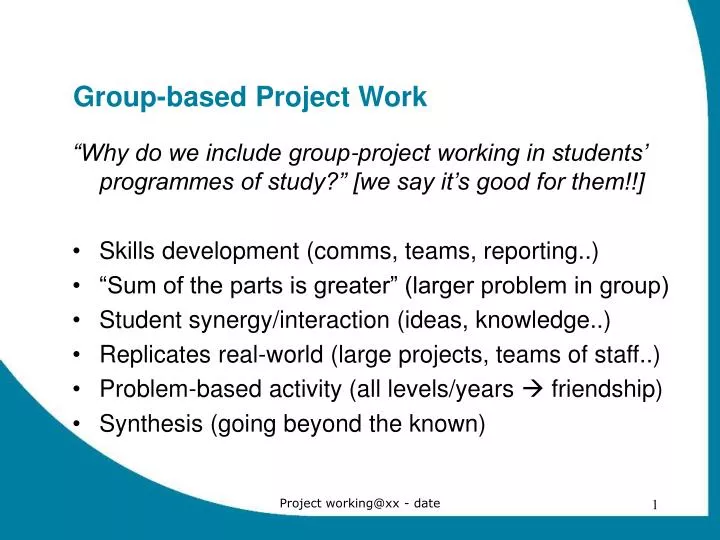 group based project work