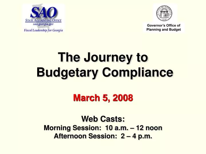 the journey to budgetary compliance