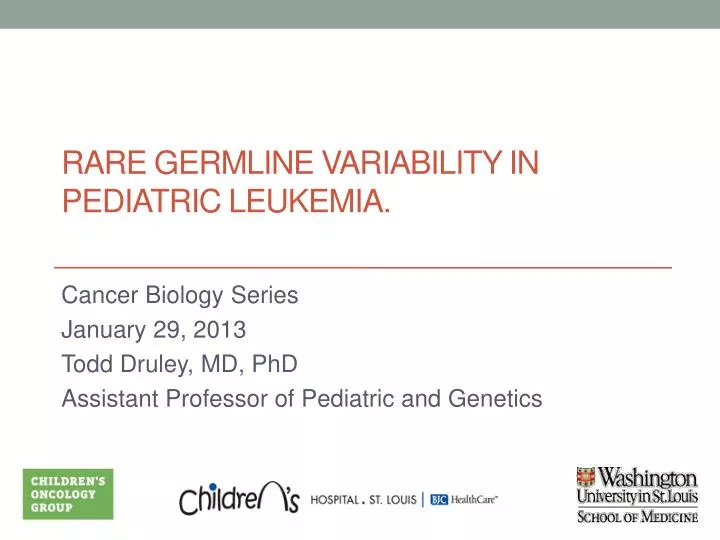 rare germline variability in pediatric leukemia
