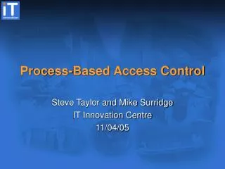 Process-Based Access Control