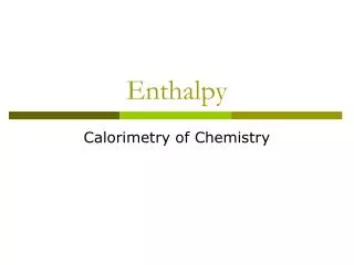 Enthalpy