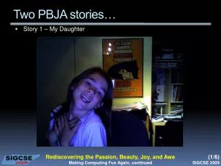 Two PBJA stories…